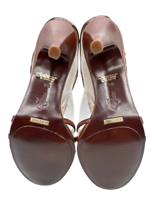 Cole Haan Shoe Size 9 Tan Brown Leather Upper Caged Ankle Buckle Sandals Tan Brown / 9