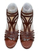 Cole Haan Shoe Size 9 Tan Brown Leather Upper Caged Ankle Buckle Sandals Tan Brown / 9