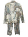 St. John Sport Size L/14 Blue, Gray, & multi Cotton & Spandex Zip Up Pant Set Blue, Gray, & multi / L/14