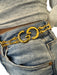 Gucci Gold Tone Metal Push Clasp Double G Chain Belts Gold Tone / 75 cm