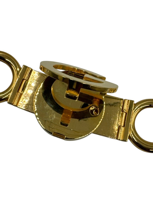 Gucci Gold Tone Metal Push Clasp Double G Chain Belts Gold Tone / 75 cm