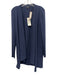 Eileen Fisher Size L Navy Blue Wool Long Sleeve Ribbed Open Cardigan Navy Blue / L
