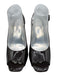 Gianni Bini Shoe Size 8.5 Black Leather Upper Patent Peep Toe Wedge Slingbacks Black / 8.5