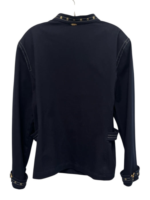 St. John Sport Size XL navy & gold Cotton Zip Up Long Sleeve Jacket navy & gold / XL