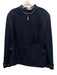 St. John Sport Size XL navy & gold Cotton Zip Up Long Sleeve Jacket navy & gold / XL