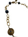 Blue, Silver & Gold Lapis Lazuli Bead Tear Drop Gold Chain Detail Necklace Blue, Silver & Gold