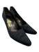 Salvatore Ferragamo Shoe Size 8.5 Black Satin Upper Mid Heel Pumps Black / 8.5