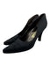 Salvatore Ferragamo Shoe Size 8.5 Black Satin Upper Mid Heel Pumps Black / 8.5