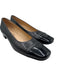 Salvatore Ferragamo Boutique Shoe Size 9.5 Black Leather Upper Patent Toe Pumps Black / 9.5