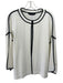 Ming wang Size Est S White No Fabric Tag Contrast Trim Hook Closure Cardigan White / Est S