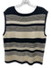 St John Sport Size XL Black & Gold Rayon Blend Sleeveless Striped Top Black & Gold / XL