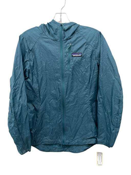Patagonia Size XS Teal Green Nylon Blend Long Sleeve Zip Front Hood Jacket Teal Green / XS
