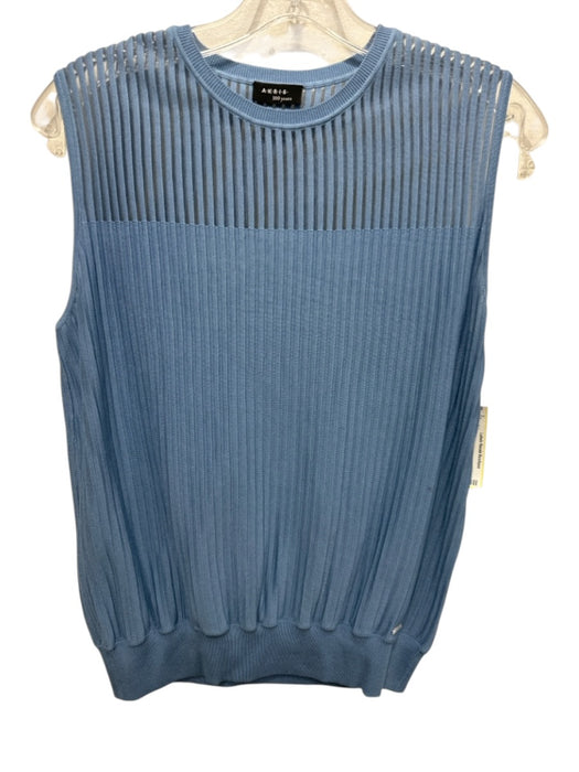 Akris Punto Size 8 Light Blue Mulberry Silk Blend Long Sleeve Ribbed Sweater Set Light Blue / 8