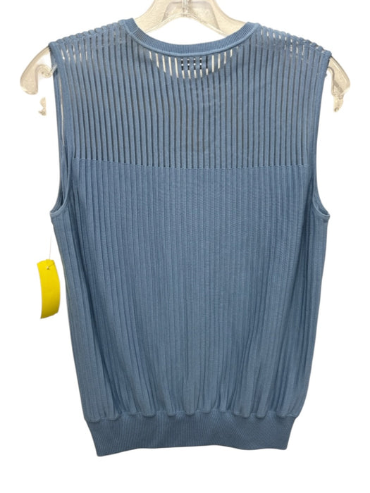 Akris Punto Size 8 Light Blue Mulberry Silk Blend Long Sleeve Ribbed Sweater Set Light Blue / 8