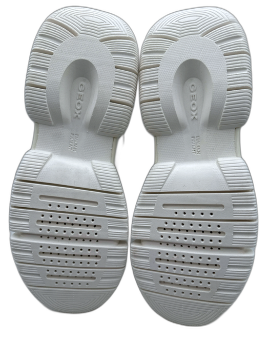 Geox Respira Shoe Size 10 White & Grey Synthetic Lace Up Platform Sneakers White & Grey / 10
