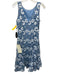 Adriana Papell Size 4 Light blue & white Polyester Blend Sleeveless Dress Light blue & white / 4