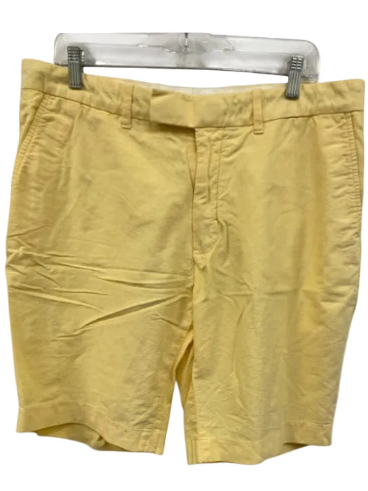 Polo Size 38 Yellow Cotton Solid Khakis Men's Shorts Yellow / 38