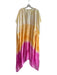 Buddy Love Size Medium Yellow & Pink Polyester V Neck Tye Dye Tie in Front Dress Yellow & Pink / Medium