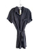 Cloth & Stone Size XL Dark Gray Tencel Button Down Belted Short Sleeve Romper Dark Gray / XL