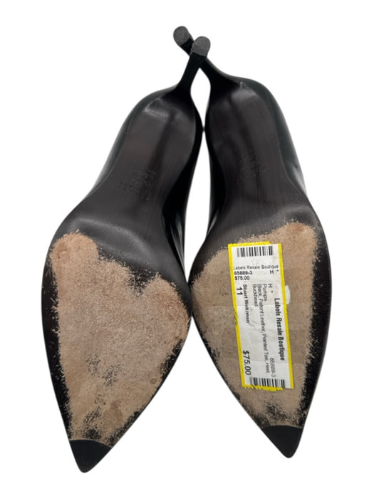 Stuart Weitzman Shoe Size 11 Black Patent Leather Pointed Toe Heel Pumps Black / 11