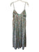 Aqua Size L Orange Cotton Cut Out Back Eyelet Adjustable Strap Maxi Dress Orange / L