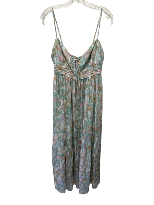 Aqua Size L Orange Cotton Cut Out Back Eyelet Adjustable Strap Maxi Dress Orange / L