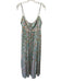 Aqua Size L Orange Cotton Cut Out Back Eyelet Adjustable Strap Maxi Dress Orange / L