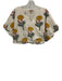 Marea Size L/XL Yellow, Green, Pink Cotton Short Puff Sleeve Crop Skirt Set Yellow, Green, Pink / L/XL