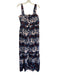 Marie Oliver Size L Blue, Pink, Red Cotton Sleeveless Tie Dye Buttons Midi Dress Blue, Pink, Red / L