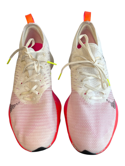 Nike Shoe Size 7 White, Pink & Multi Fabric Almond Toe lace up Low Top Shoes White, Pink & Multi / 7