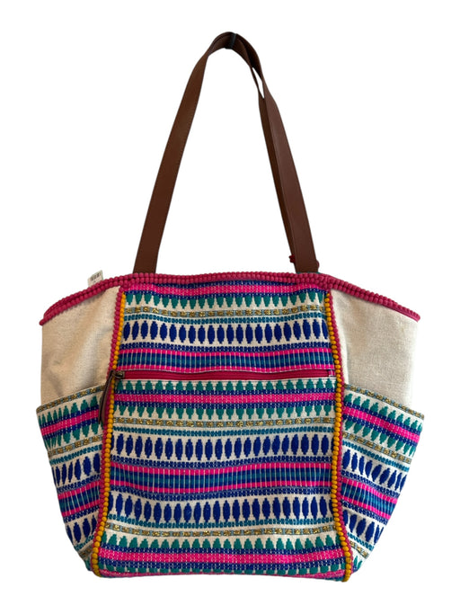 Steven Multi Cotton & Polyester 2 Handles Embroidered Tote Bag Multi / Large