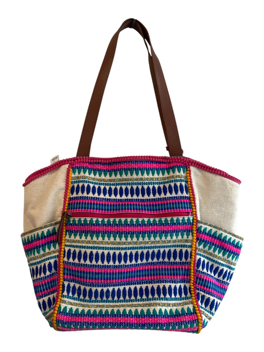 Steven Multi Cotton & Polyester 2 Handles Embroidered Tote Bag Multi / Large
