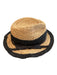 San Diego Hat Co. Tan & black Straw Soft Fedora Color Block Small Rim Hat Tan & black / One Size