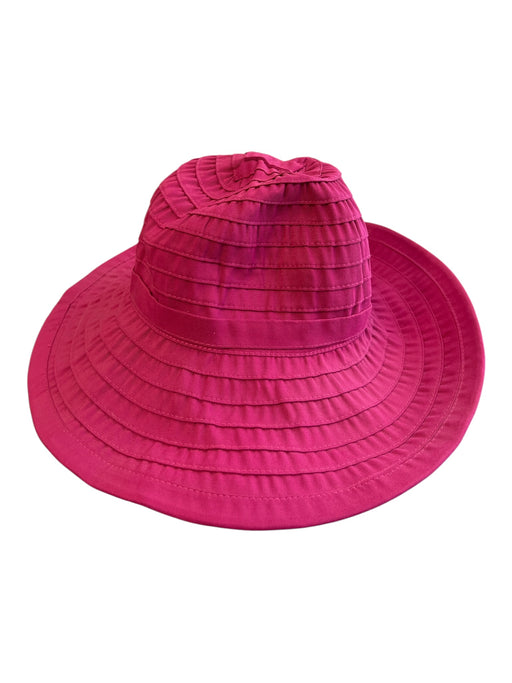 San Diego Hat Co. Dark Pink Polyester Tiered med brim Foldable Hat Dark Pink / One Size