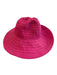 San Diego Hat Co. Dark Pink Polyester Tiered med brim Foldable Hat Dark Pink / One Size