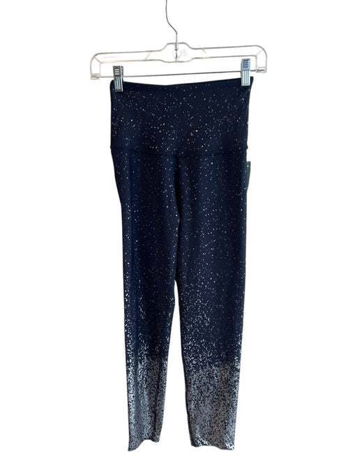 Beyond Yoga Size Small Navy & Silver No Fabric Tag Speckled Athleisure Leggings Navy & Silver / Small