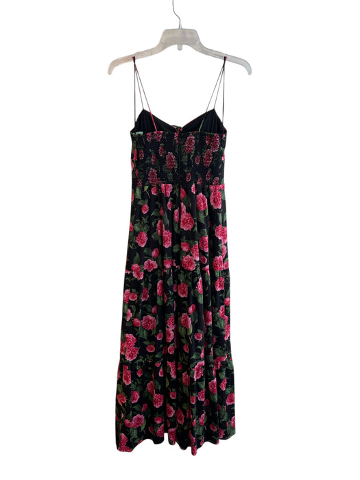 Alice & Olivia Size 2 Black, Pink & Green No Fabric Tag Stretch Back Dress Black, Pink & Green / 2