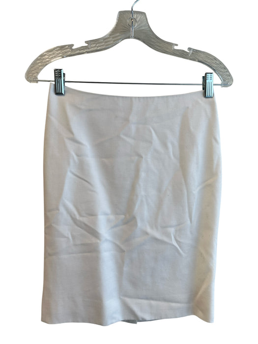 Dolce & Gabbana Size 38 White Cotton Single Breasted Silver Buttons Skirt Set White / 38