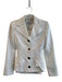 Dolce & Gabbana Size 38 White Cotton Single Breasted Silver Buttons Skirt Set White / 38
