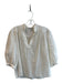 Frame Size XS White Rayon Eyelet Half Puff Sleeve Round split neck Top White / XS