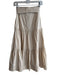 Veronica Beard Size XS Beige Prima Cotton Waist Belt Side Zip Pleated Skirt Beige / XS