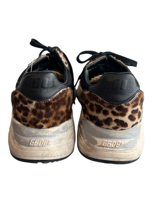 Golden Goose Shoe Size Est 7 Brown & Black Manmade Material Faux Fur Shoes Brown & Black / Est 7