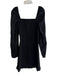 Gianni Bini Size S Black Linen & Rayon Long Sleeve Off the Shoulder Dress Black / S