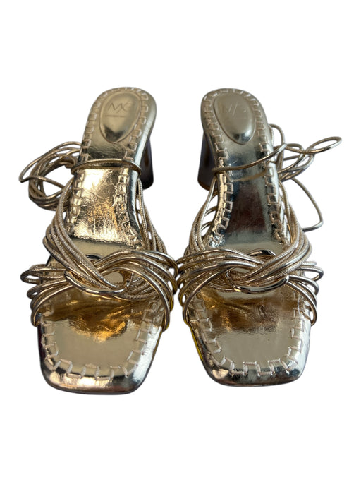 Antonio Melani Shoe Size 8 Gold Manmade Material open toe Lace Up Shoes Gold / 8