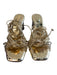 Antonio Melani Shoe Size 8 Gold Manmade Material open toe Lace Up Shoes Gold / 8