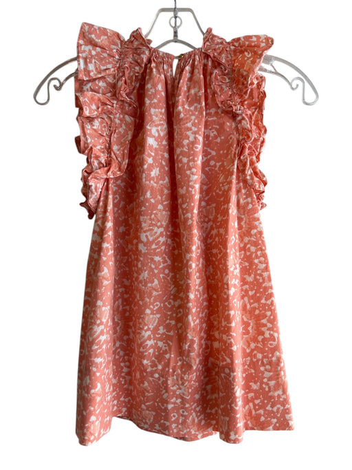 Ulla Johnson Size 2 Pink 100% Cotton Sleeveless Spots Ruffle Detail Top Pink / 2