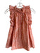 Ulla Johnson Size 2 Pink 100% Cotton Sleeveless Spots Ruffle Detail Top Pink / 2