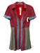 Alice + Olivia Size XS Red, Blue & Yellow Polyester Abstract Dots Collar Dress Red, Blue & Yellow / XS