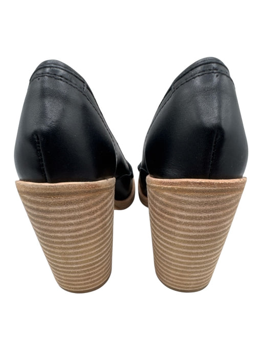 Hasbeens Shoe Size 37 Black & Tan Leather Stacked Heel Loafer Tassel Pumps Black & Tan / 37