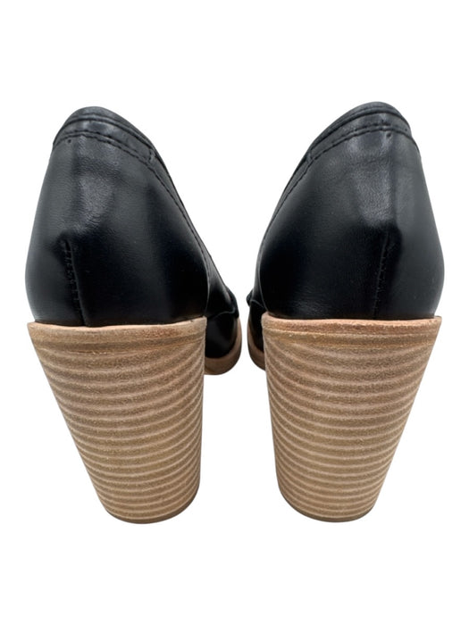 Hasbeens Shoe Size 37 Black & Tan Leather Stacked Heel Loafer Tassel Pumps Black & Tan / 37